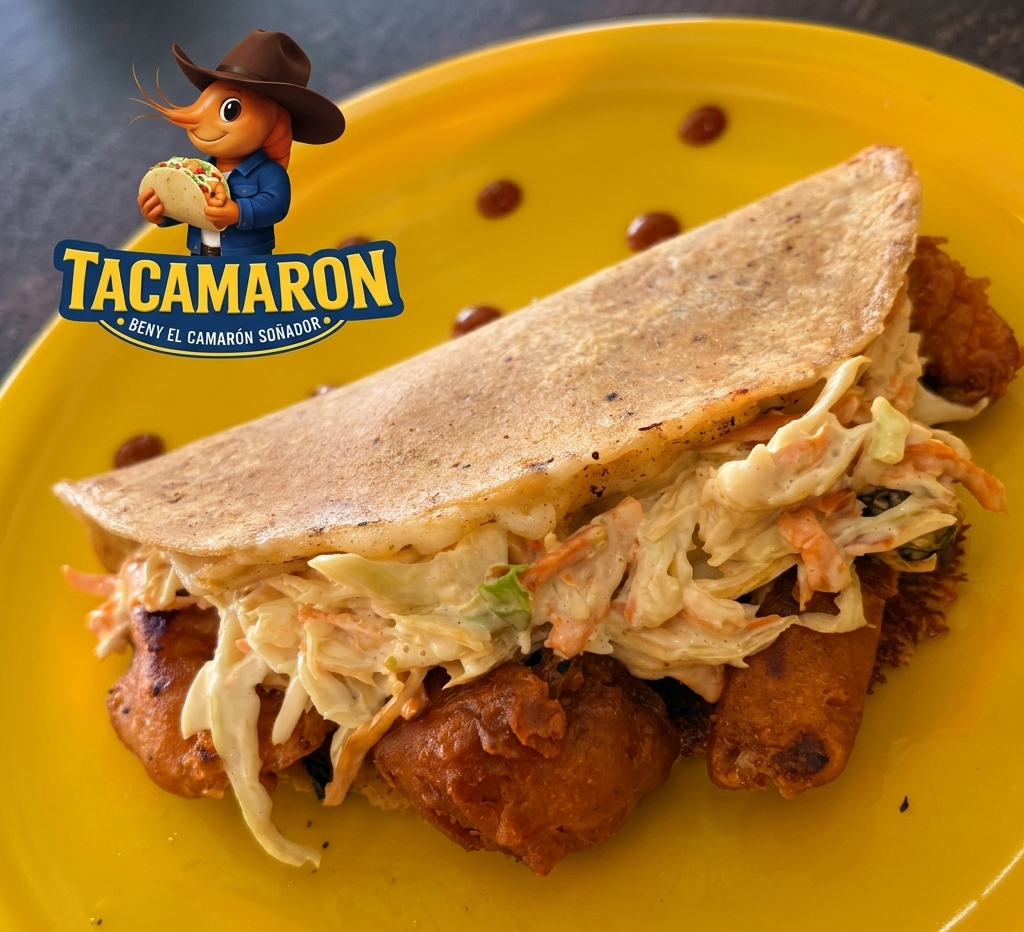CHEESE BENY DE CAMARON (QUESADILLA DE CAMARON CAPEADO)